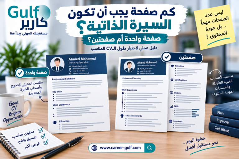 كم صفحة يجب أن تكون السيرة الذاتية؟ دليل عملي لاختيار طول الـCV المناسب