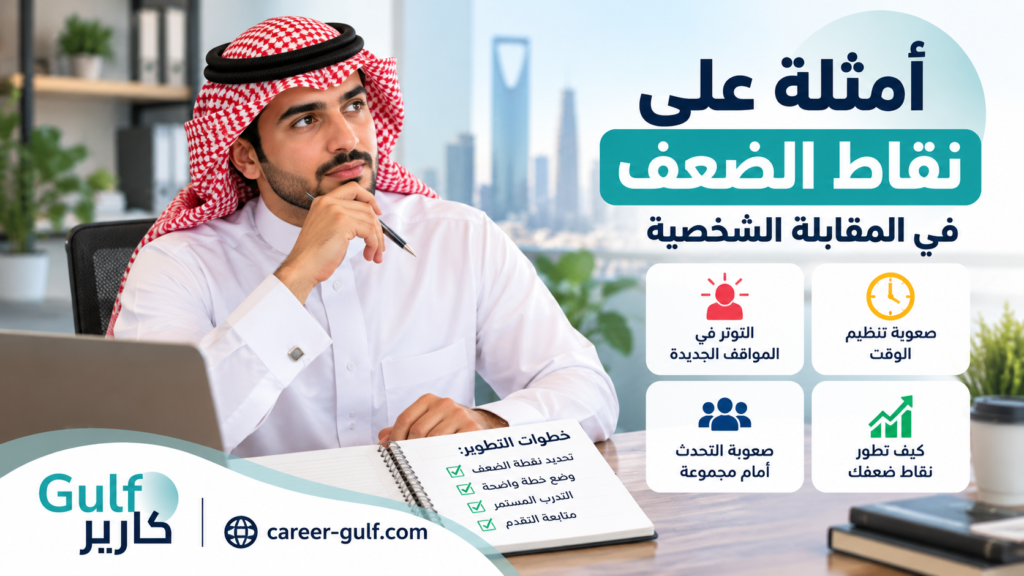 أمثلة على نقاط الضعف في المقابلة الشخصية وكيفية تطويرها