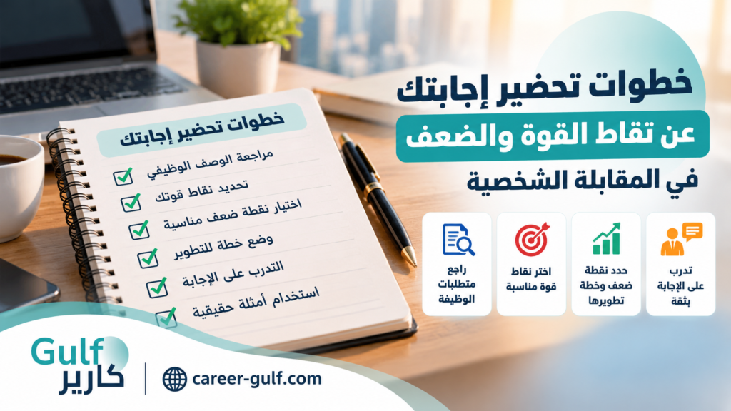 خطوات تحضير إجابة نقاط القوة والضعف في المقابلة الشخصية